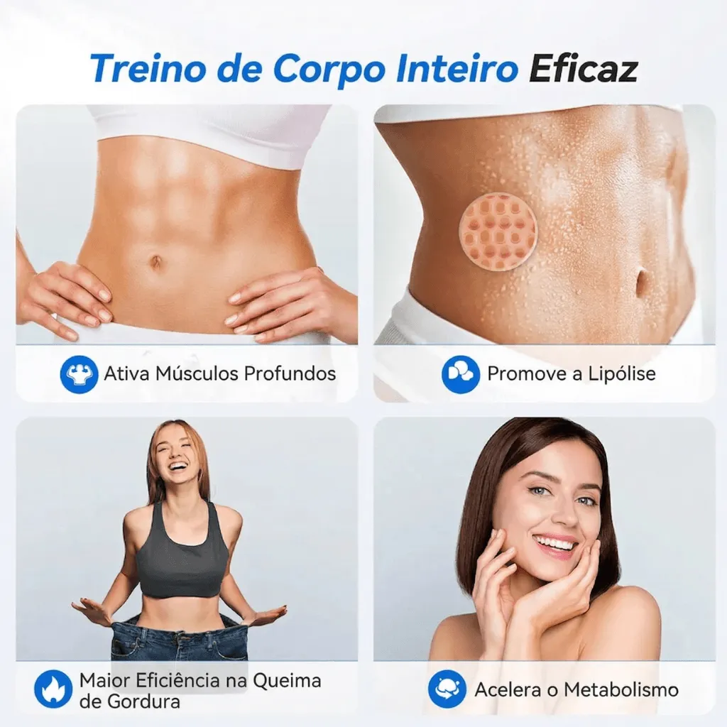 Plataforma Vibratória Portátil para Corpo Inteiro - Branco - Imagem 9