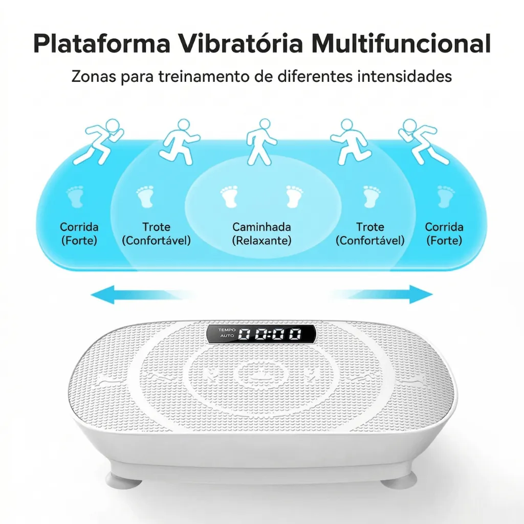 Plataforma Vibratória Portátil para Corpo Inteiro - Branco - Imagem 10