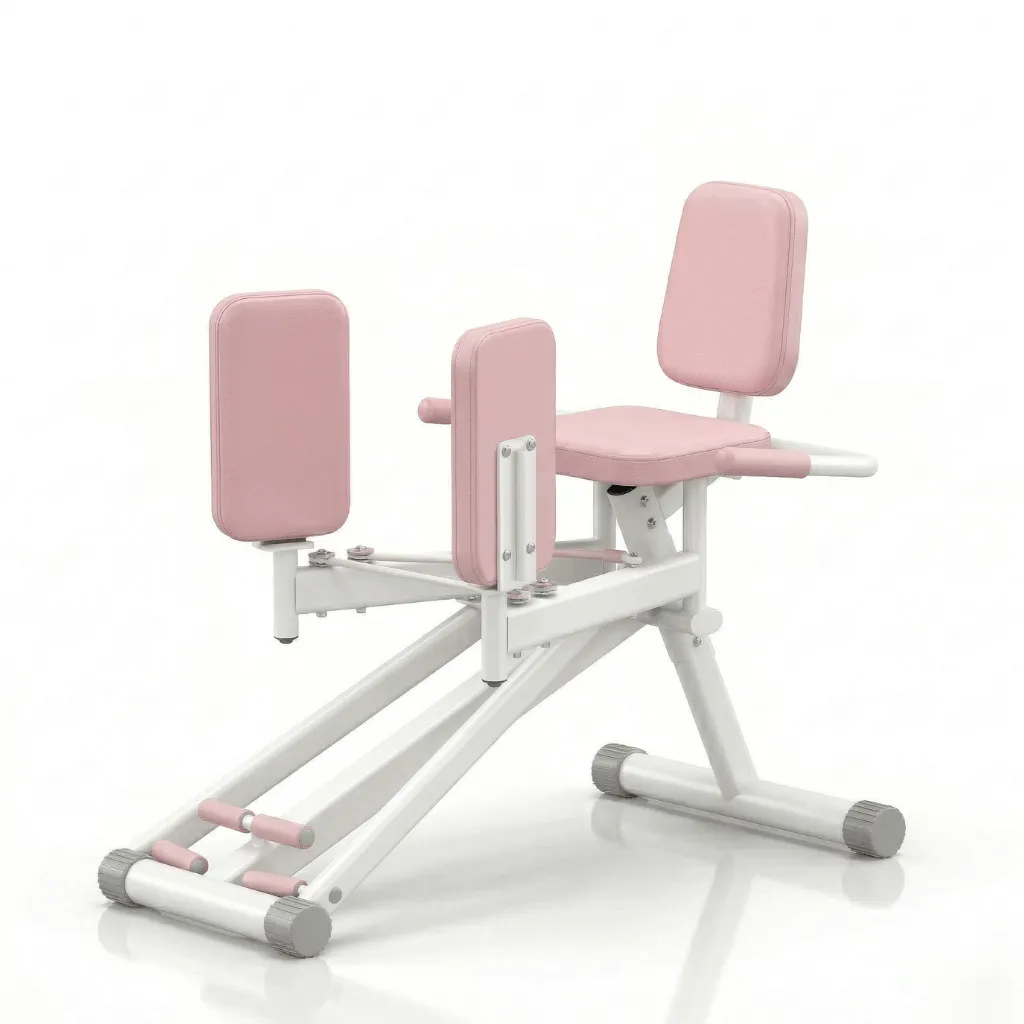 Máquina de Glúteos Abdutora Compacta Ajustável - Preto Vermelho - Imagem 9