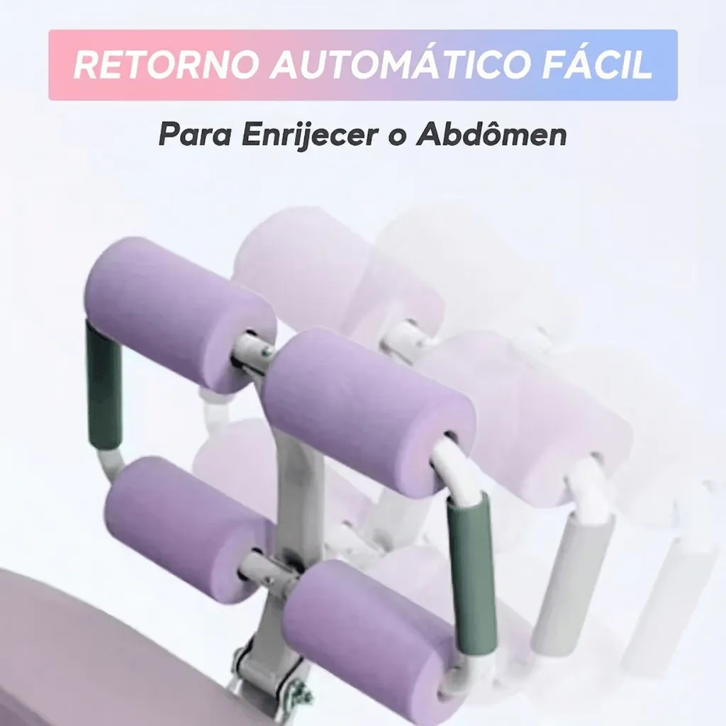 Aparelho Compacto de Treino 5 em 1 para Definição do Core - Branco Rosa - Imagem 7
