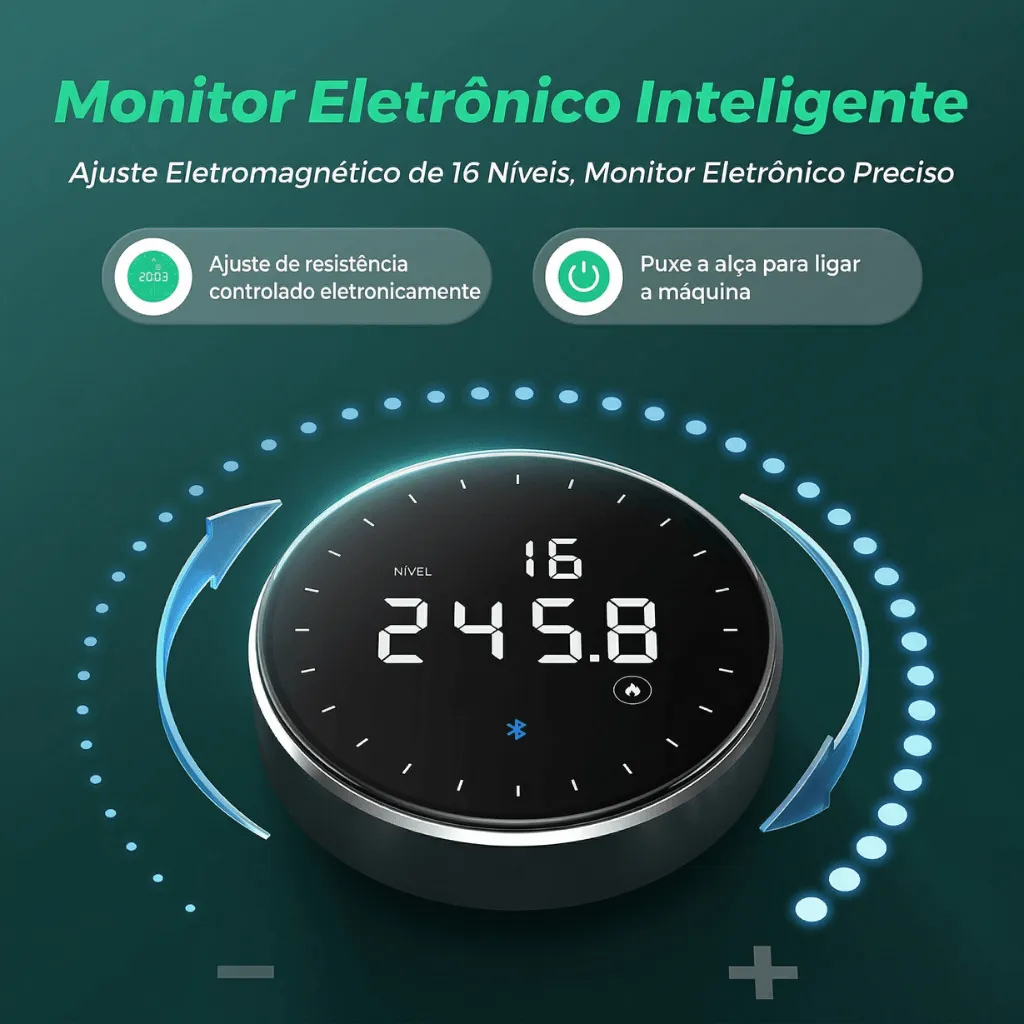 Remo Inteligente Profissional para Treino Completo em Casa - Com tela - Imagem 8