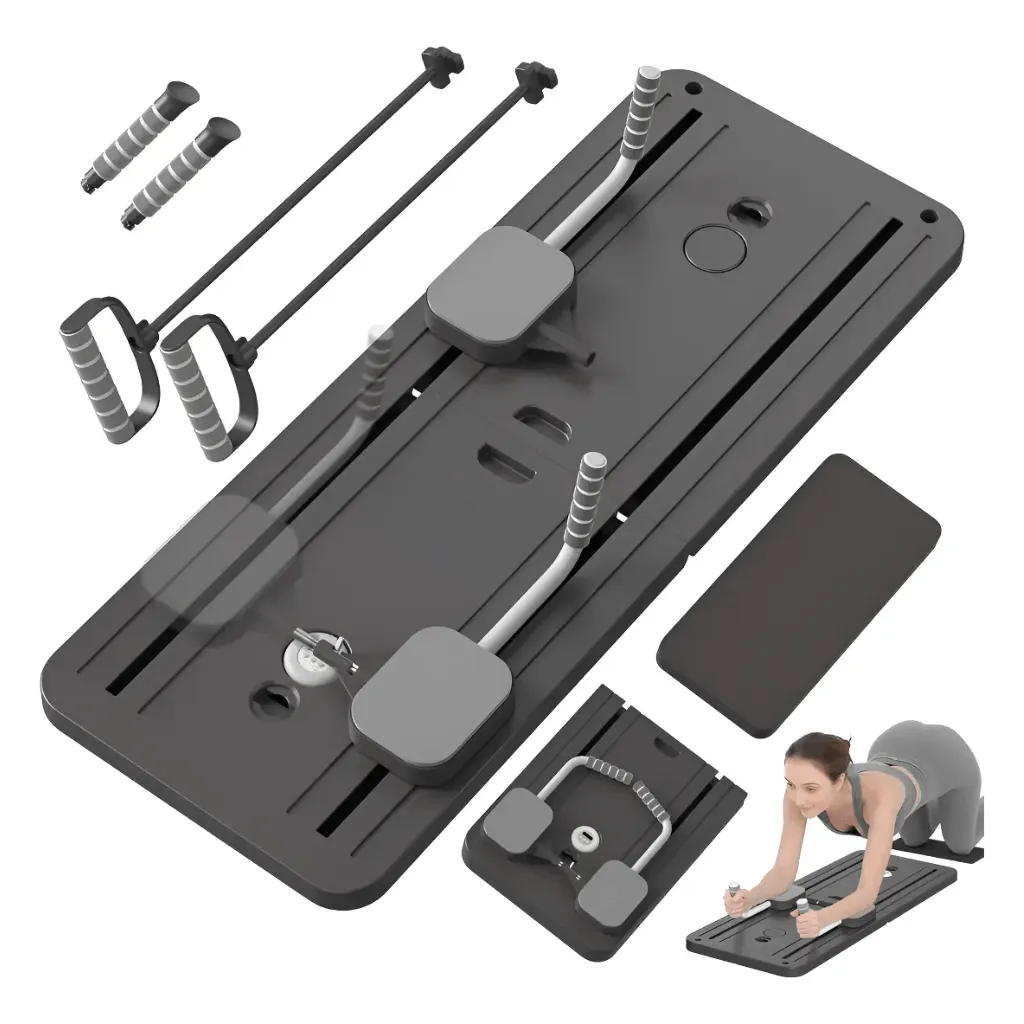 Kit Pilates 8 em 1 Dobrável para Treino Abdominal Core Braços e Pernas - Roxo - Imagem 13