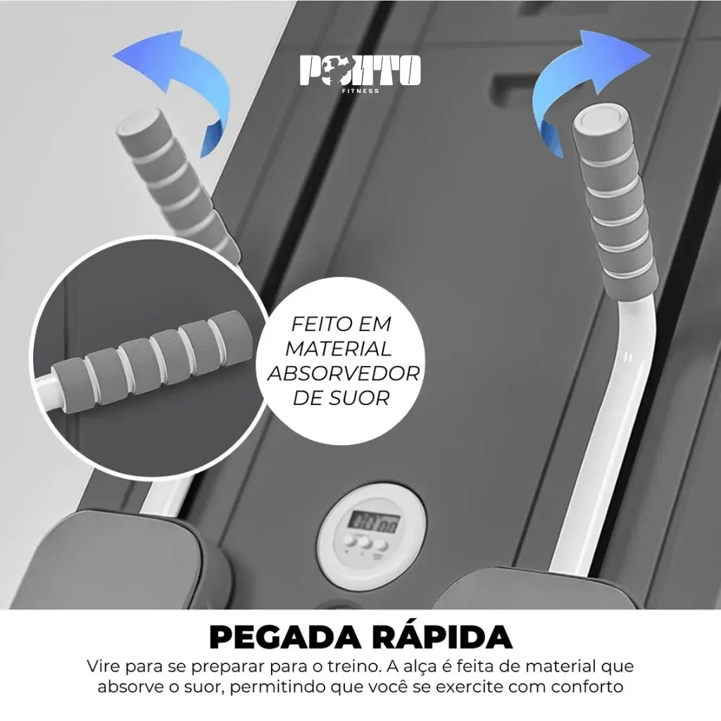 Kit Pilates 8 em 1 Dobrável para Treino Abdominal Core Braços e Pernas - Roxo - Imagem 16