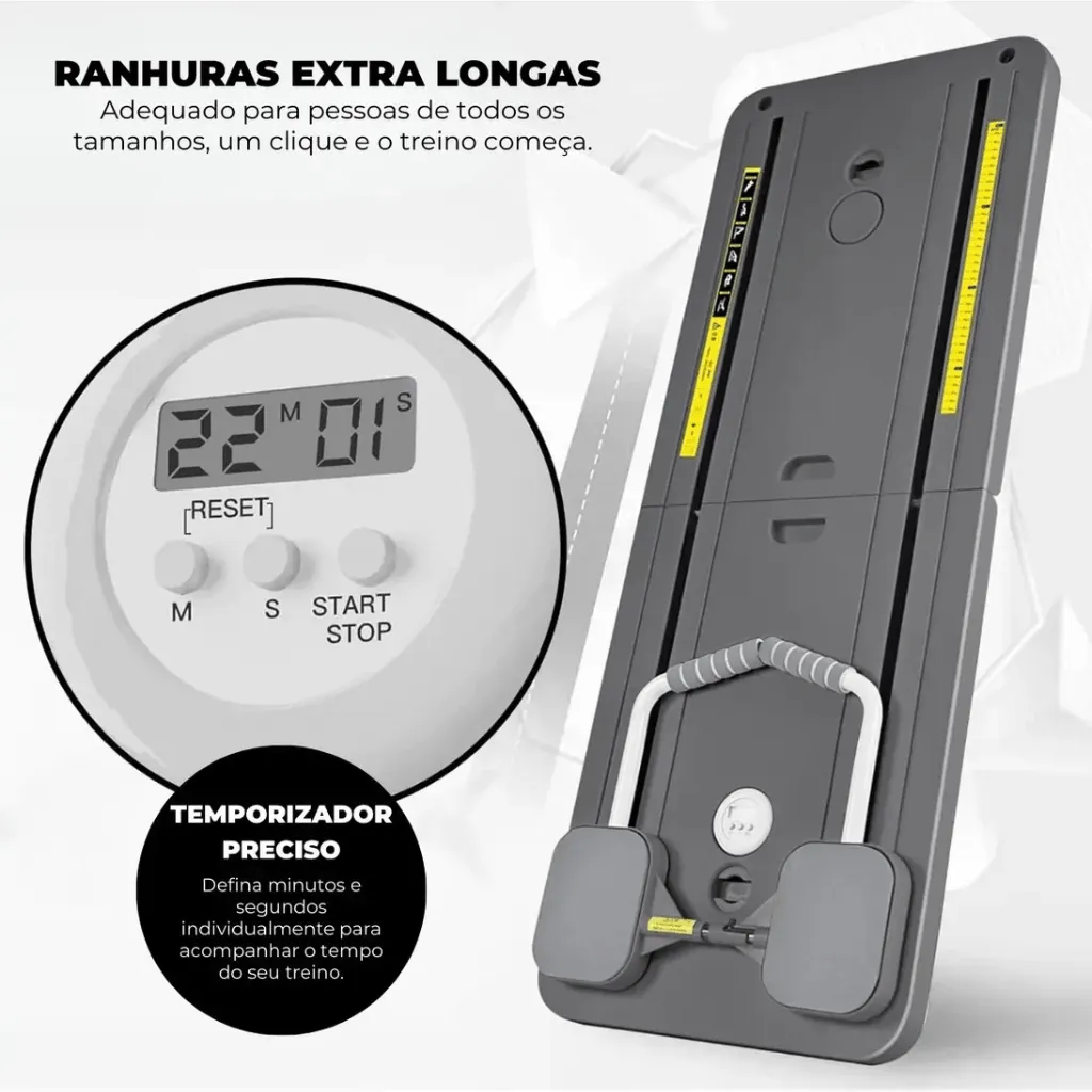 Kit Pilates 8 em 1 Dobrável para Treino Abdominal Core Braços e Pernas - Roxo - Imagem 17