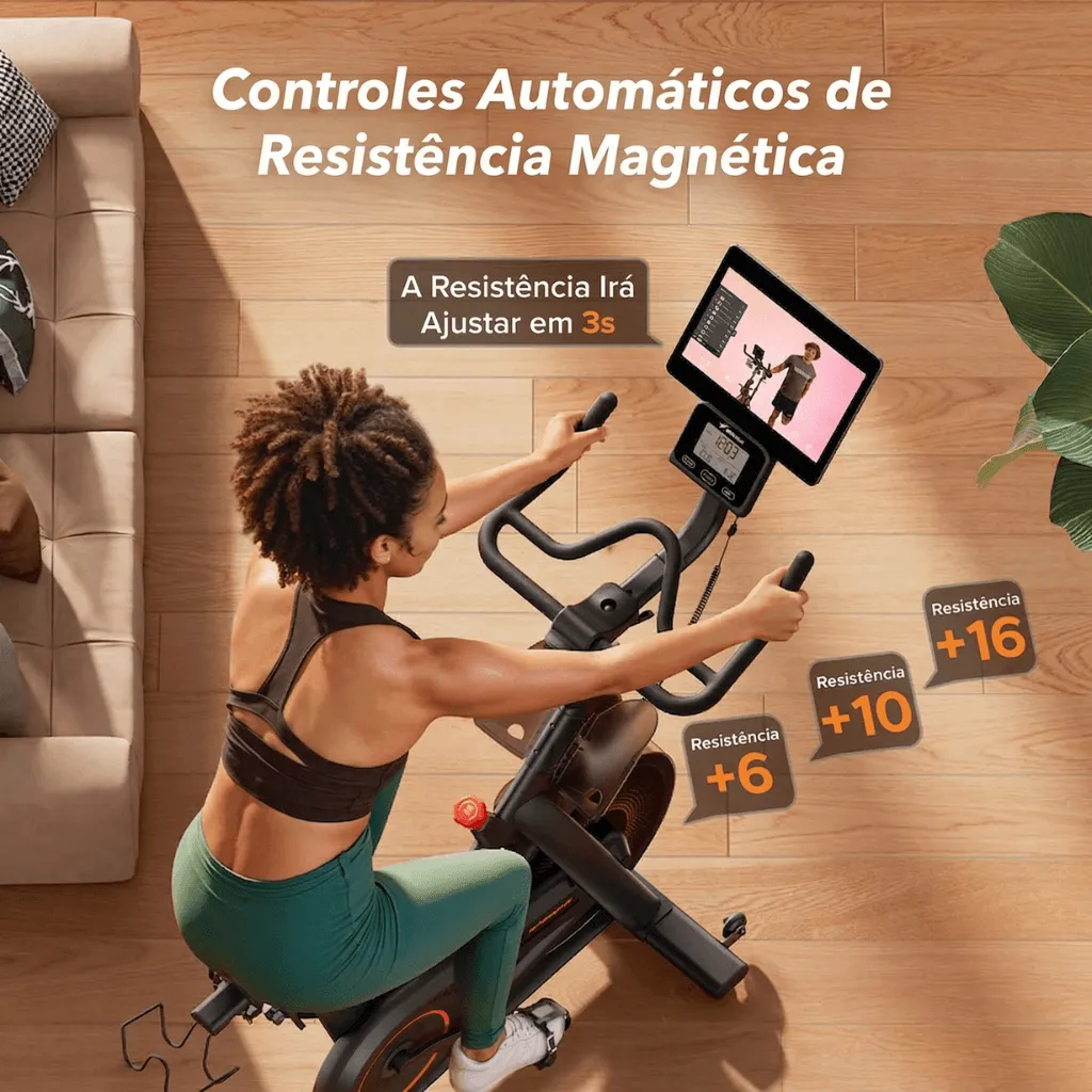Bicicleta Ergométrica Compacta Ultra Silenciosa - Padrão - Imagem 3