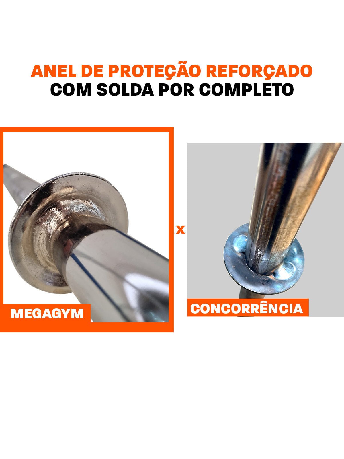 Barra Reta Maciça Cromada 25,40mm - Imagem 4