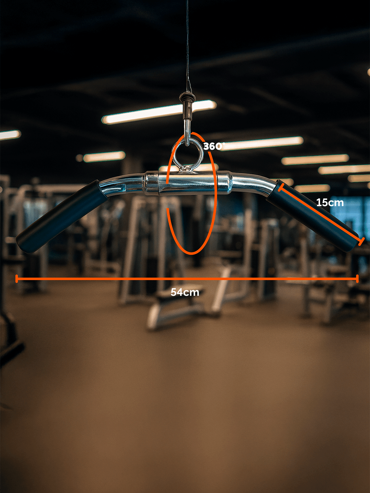 Puxador Pulley Curvado 50 cm Articulado Cromado - Imagem 2