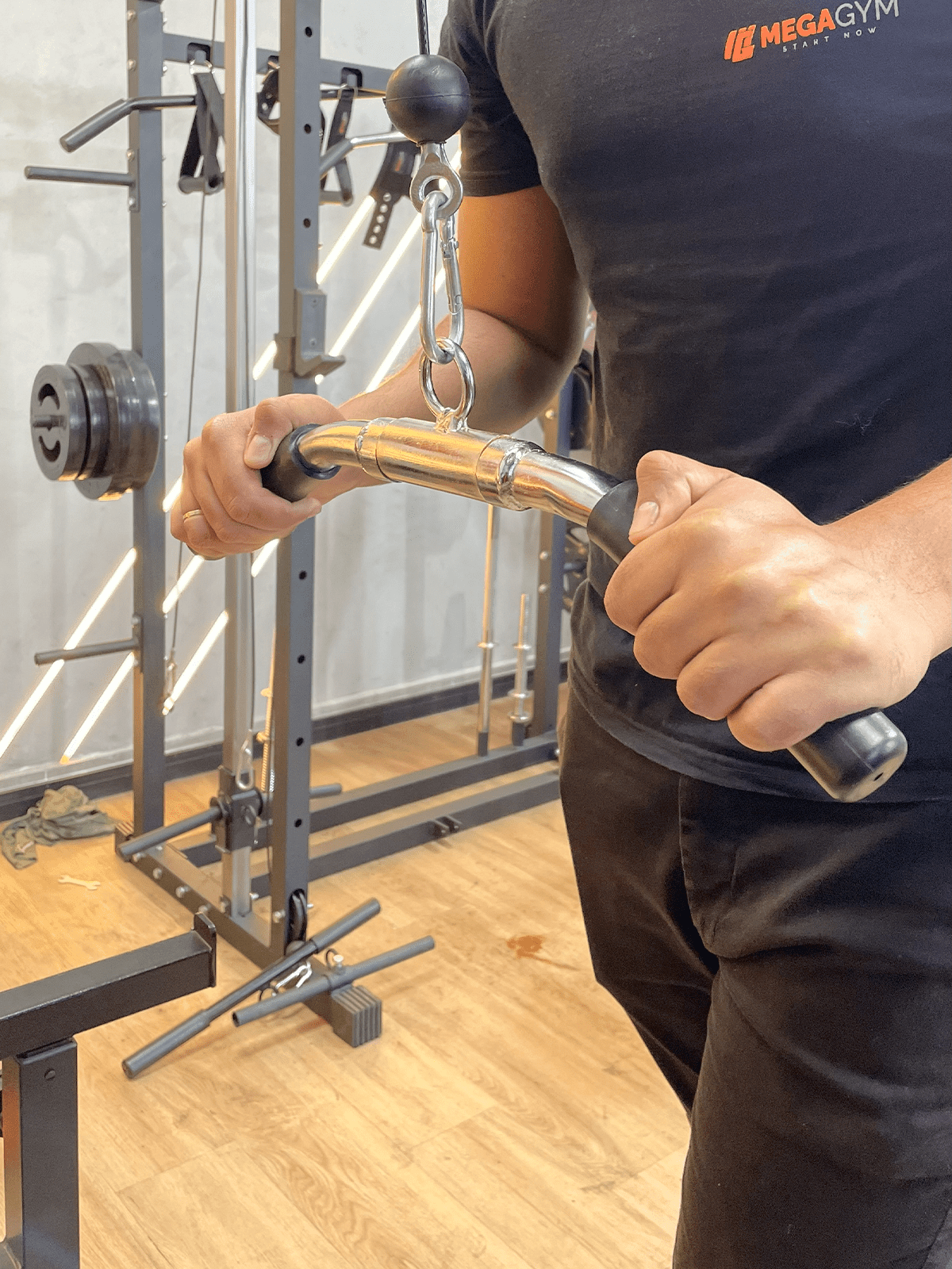 Puxador Pulley Curvado 50 cm Articulado Cromado - Imagem 6