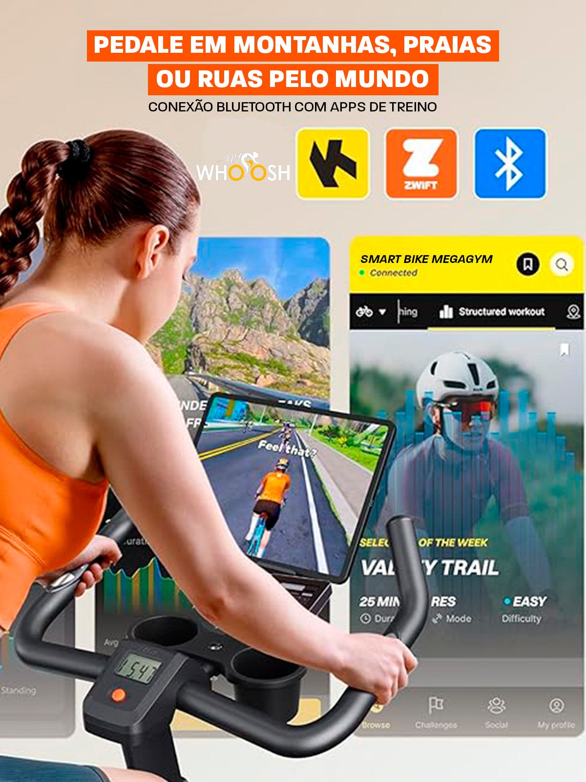 Bicicleta Ergométrica Smart Magnetic 6K | Resistência Magnética Potente | Banco Ultra Soft | Suporta 160 Kg - Imagem 3