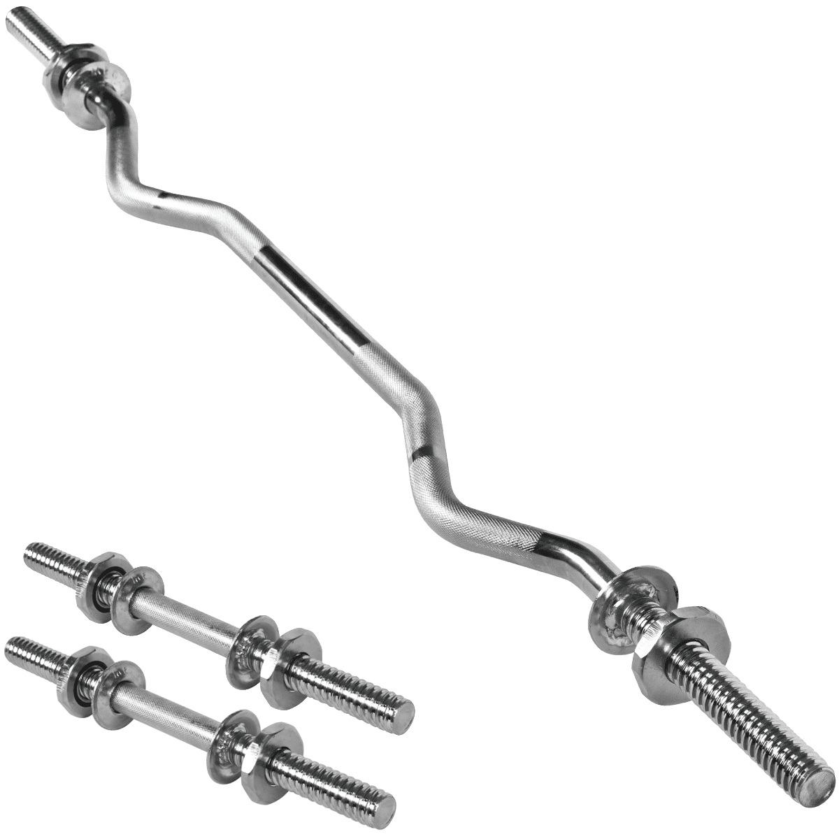 Kit Treino Com Barra W + Par Halter Barra 35cm - Imagem 1