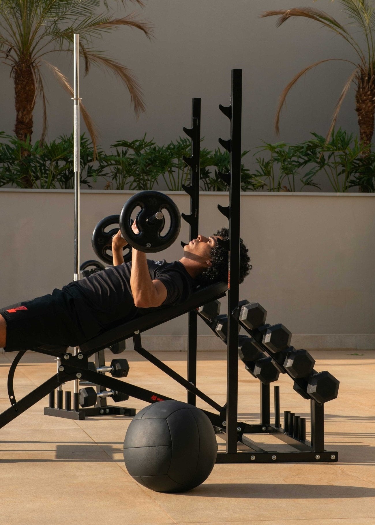 Banco Regulável 10x1 com Cadeira Extensora + Scott + Rack Agachamento - Imagem 3