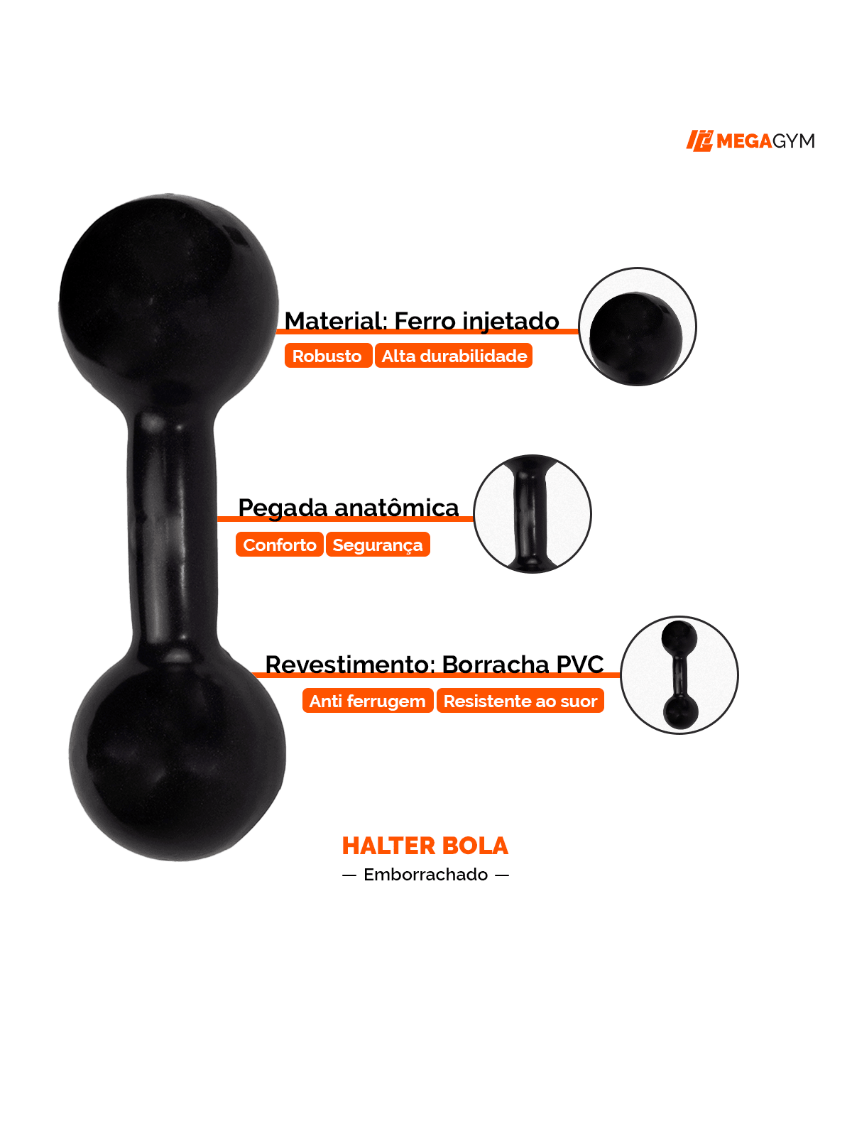 Halter Bola Emborrachado - Imagem 2
