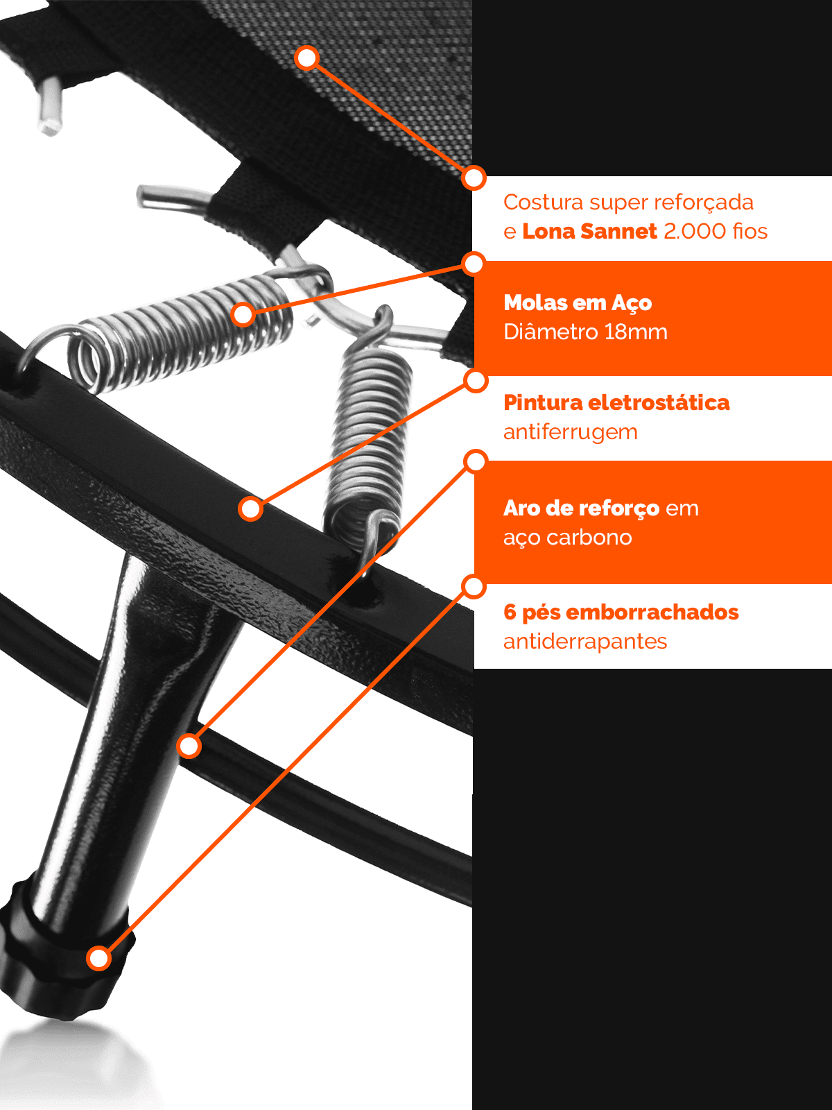 Mini Jump Trampolim Profissional 32 Molas Rosa - Imagem 2