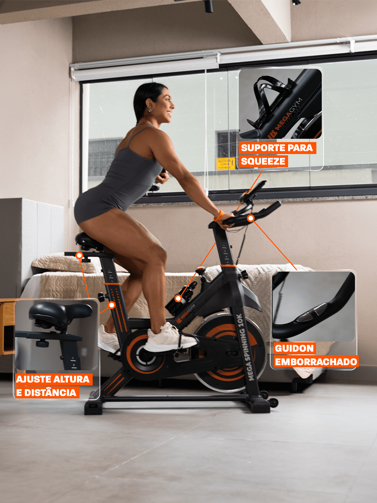 Bicicleta Ergométrica Bike Mega Spinning 10K - Imagem 6