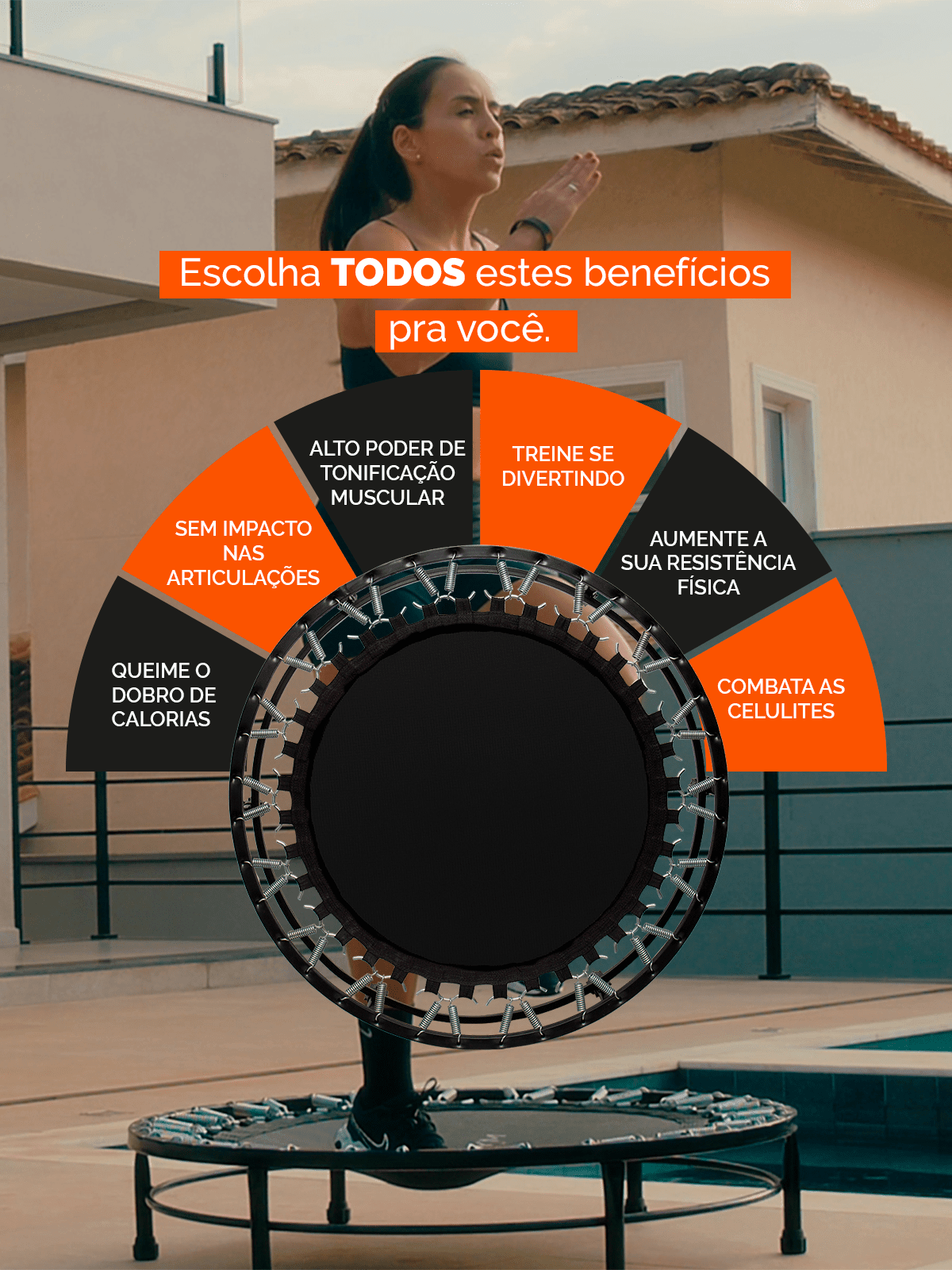 Mini Jump Trampolim Profissional 32 Molas Rosa - Imagem 4