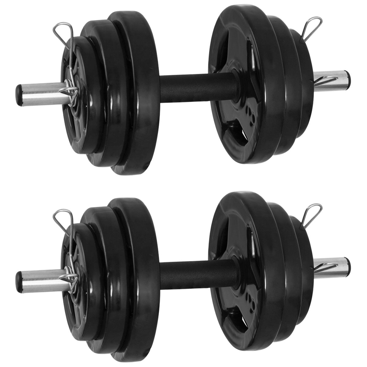 Kit Par e Halteres Barra + 24Kg De Anilhas Sport - Imagem 1