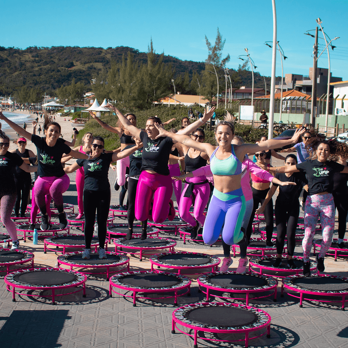 Mini Jump Trampolim Profissional 32 Molas Rosa - Imagem 12