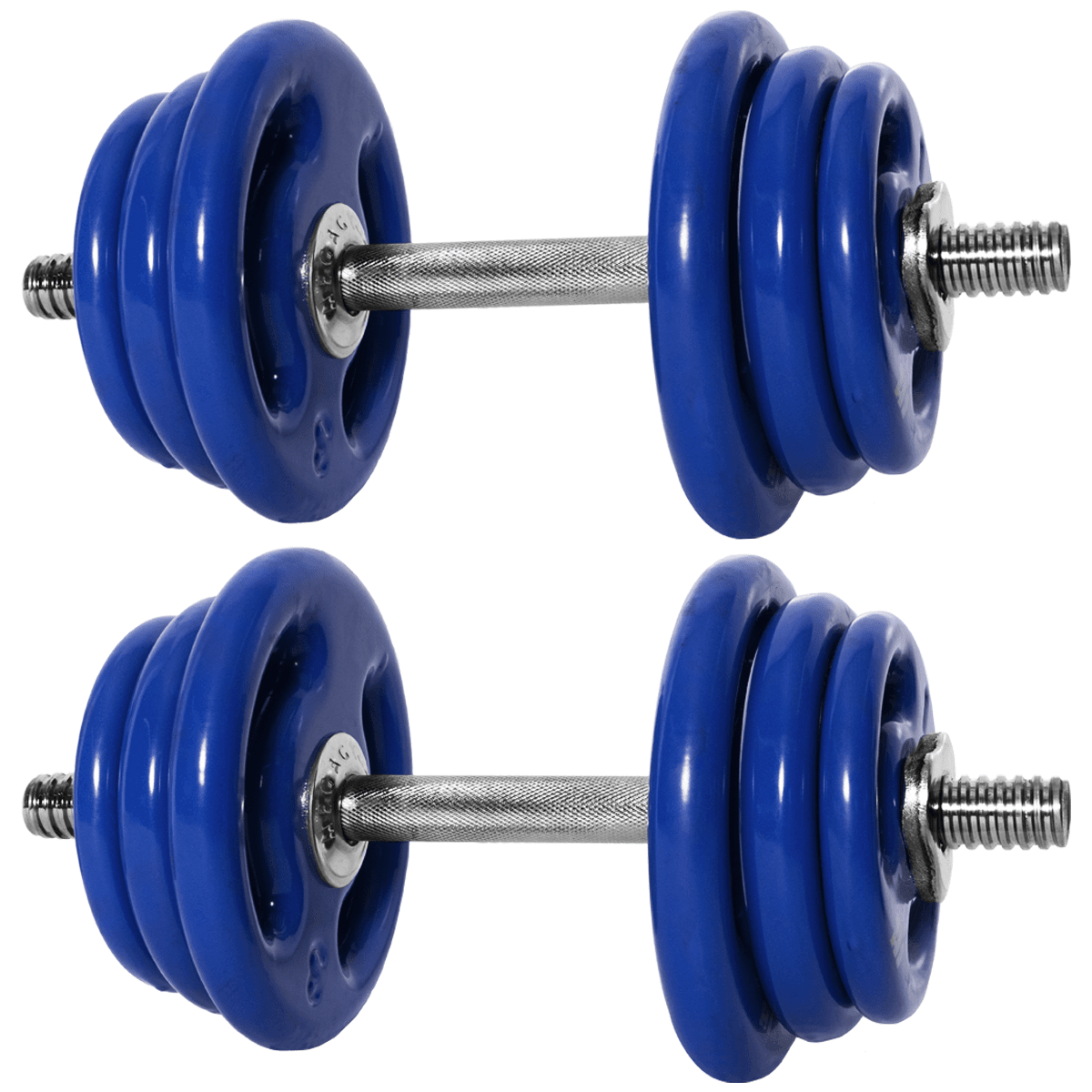 Kit Par Halteres De Academia Rosqueáveis E Anilhas - Imagem 12