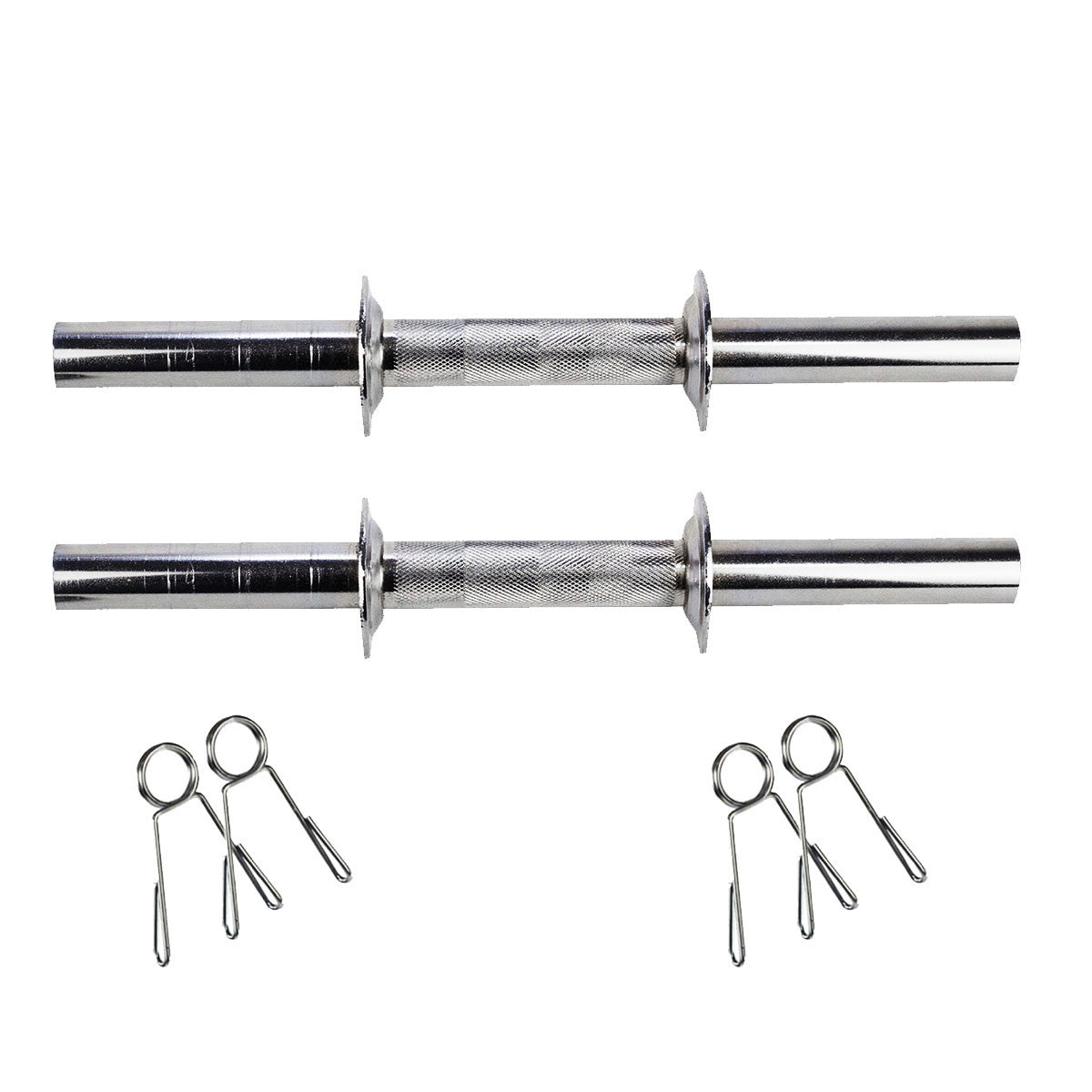 Kit Treino Com Par Halteres Barra 40cm + 24kg Anilhas Sport Emborrachadas - Imagem 3