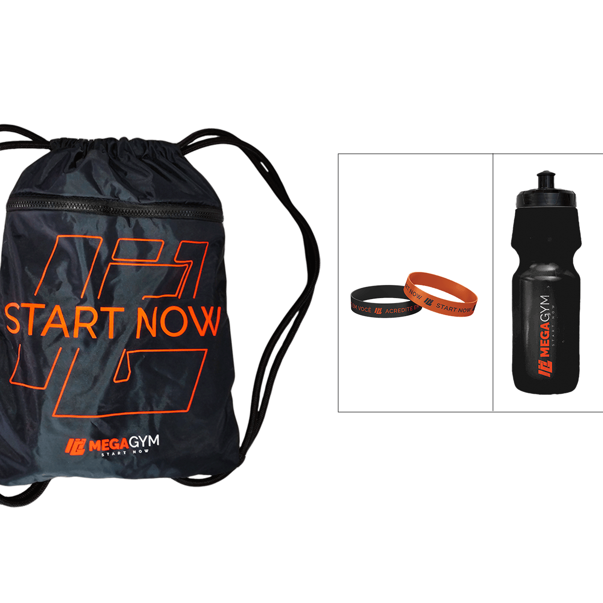 KIT Rato Fitness com Sacochila + Squeeze + Pulseira - Imagem 1