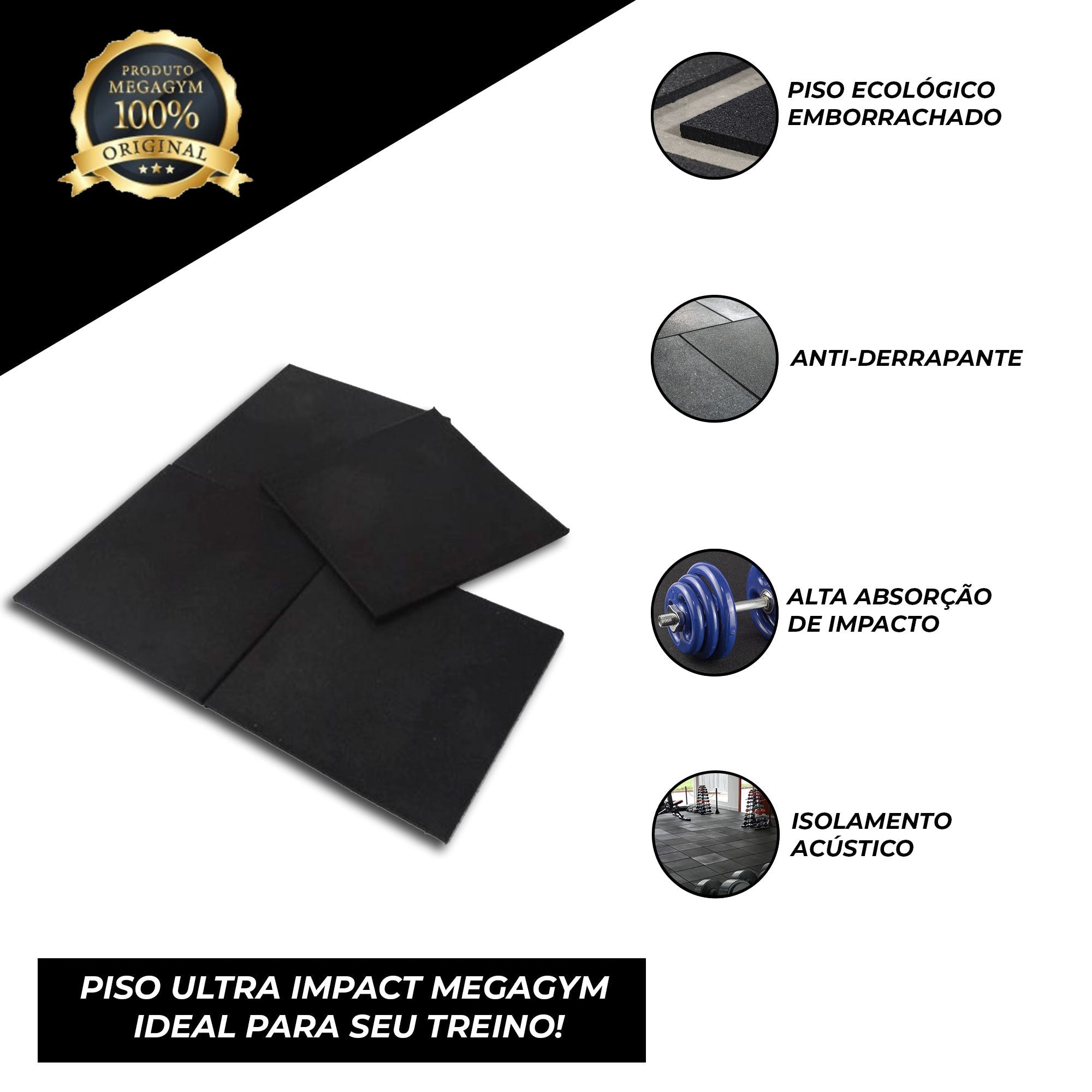 Piso Emborrachado 15mm Ultra Impact - Imagem 2