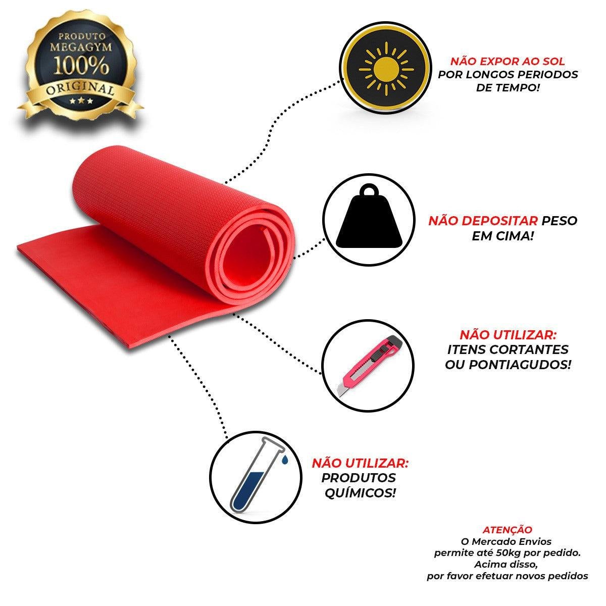 Tapete De Yoga 100x50x10 Para Pilates Ginástica - Imagem 4